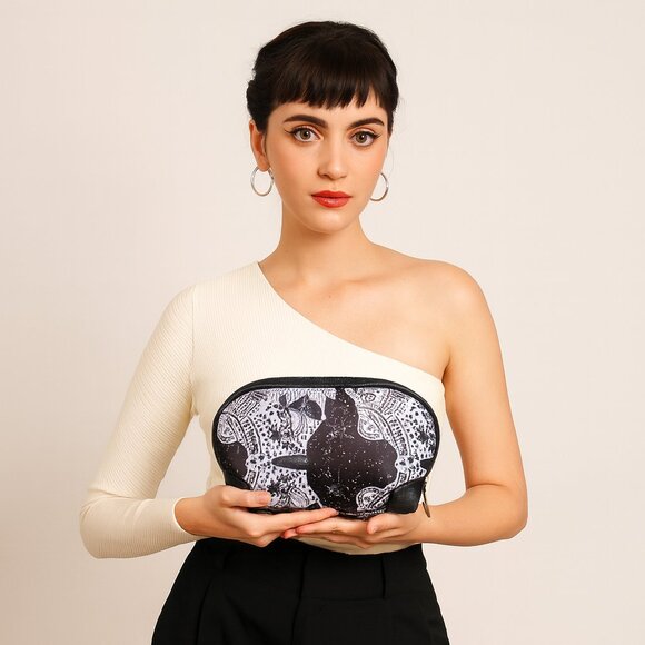 Printed Fabric 4-Pcs Combo– Crossbody Bag, Phone Wallet, Wristlet & Cosmetic Bag - Picture 6 of 9